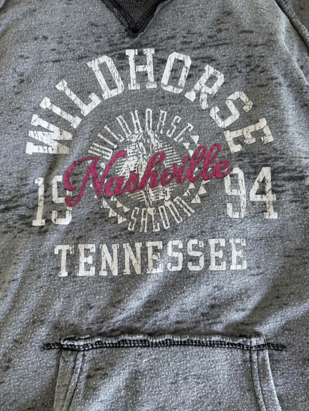Nashville Wildhorse Saloon VintageTennessee Burnout Hoodie.  A  piece of history